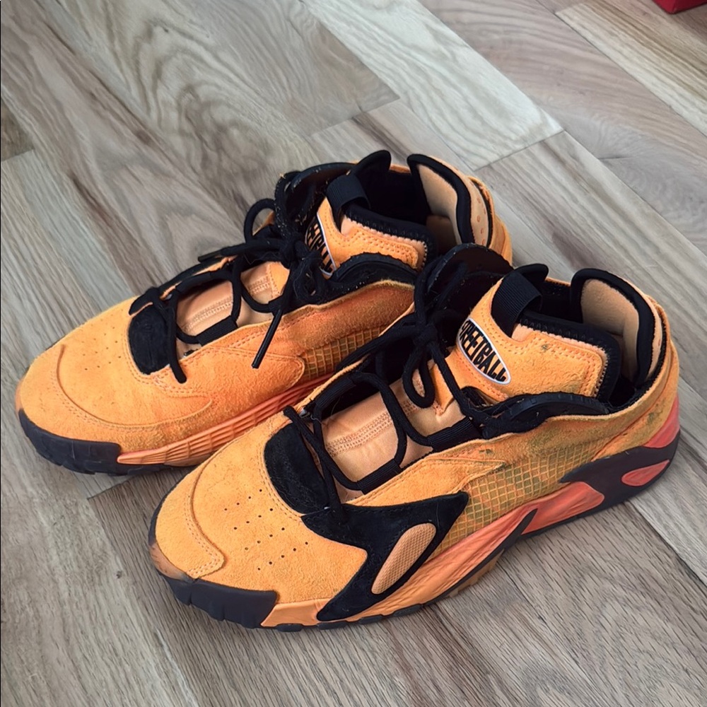 Adidas Streetball Flash Sneakers Orange and Black Sz 7